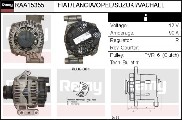 DELCO REMY Generaator RAA15355